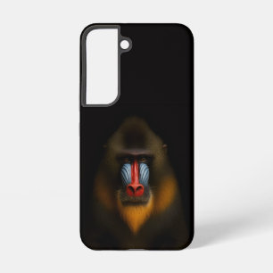 Black 4 Luxe Galaxy S22 Case, Mandrill Monkey Samsung Galaxy Case