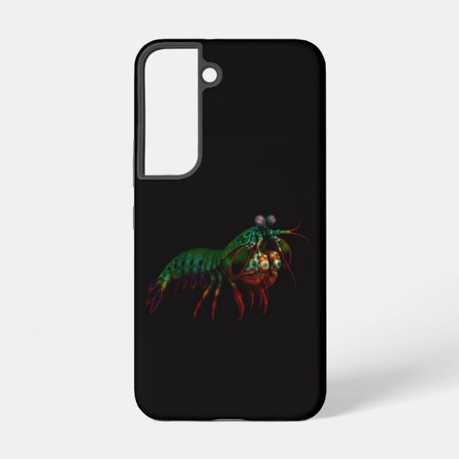 Black 4 Luxe Galaxy S22 Case, Mantis Shrimp Samsung Galaxy S22 Case (Back)