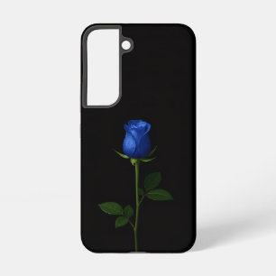 Black 4 Luxe Galaxy S22 Case, Midnight Blue Rose Samsung Galaxy Case