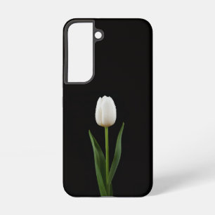 Black 4 Luxe Galaxy S22 Case, Pearl White Tulip Samsung Galaxy Case