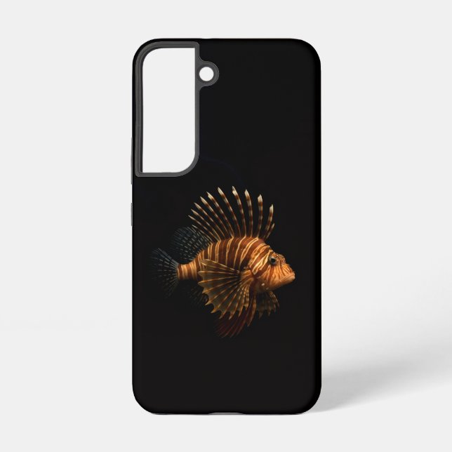 Black 4 Luxe Galaxy S22 Case, Red Lionfish Samsung Galaxy S22 Case (Back)