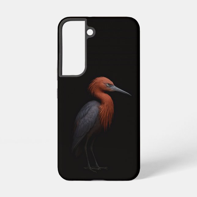 Black 4 Luxe Galaxy S22 Case, Reddish Egret Samsung Galaxy S22 Case (Back)