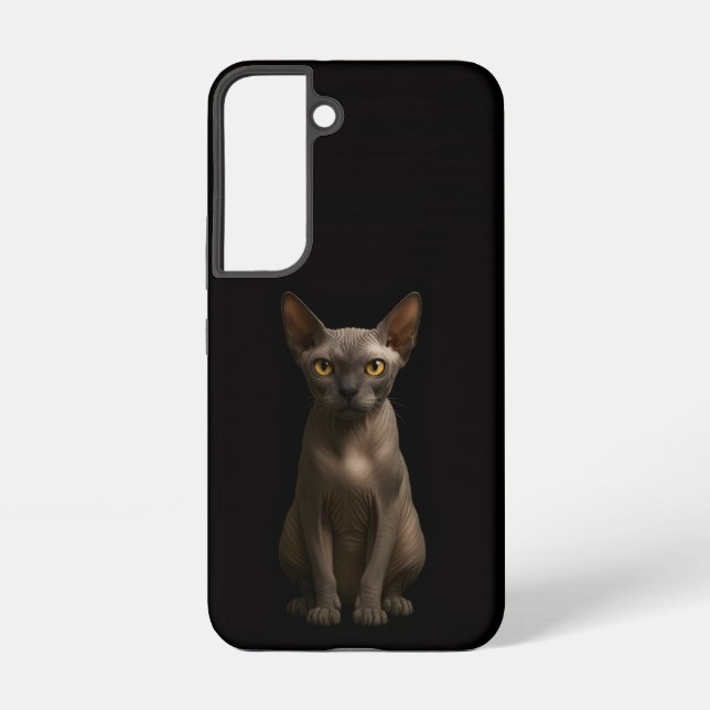 Black 4 Luxe Galaxy S22 Case, Sphynx Cat Samsung Galaxy S22 Case (Back)