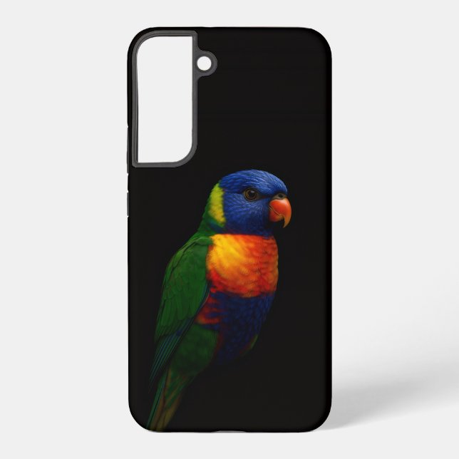 Black 4 Luxe Galaxy S22 Plus Case, Lorikeet Parrot Samsung Galaxy S22+ Case (Back)