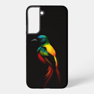 Black 4 Luxe Galaxy S22 Plus Case, Rainbow Bird Samsung Galaxy Case