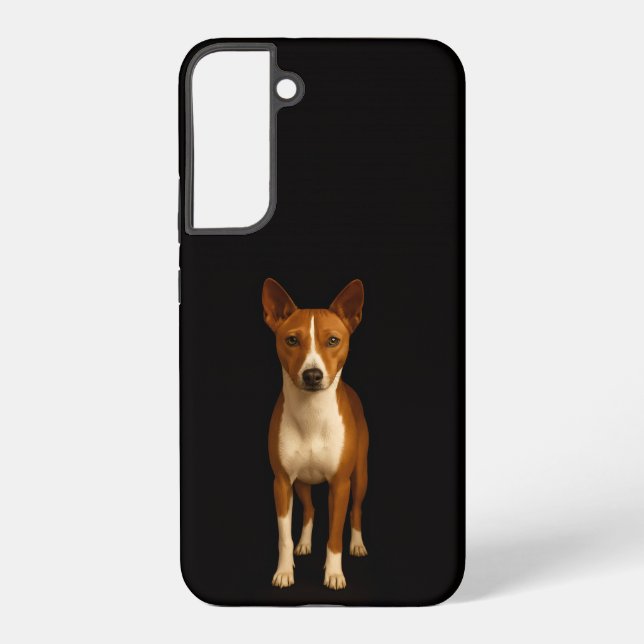 Black 4 Luxe Galaxy S22 Plus, Classy Basenji Dog Samsung Galaxy S22+ Case (Back)