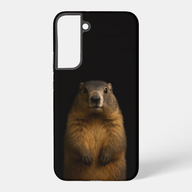 Black 4 Luxe Galaxy S22 Plus, Fluffy Marmot Samsung Galaxy S22+ Case (Back)