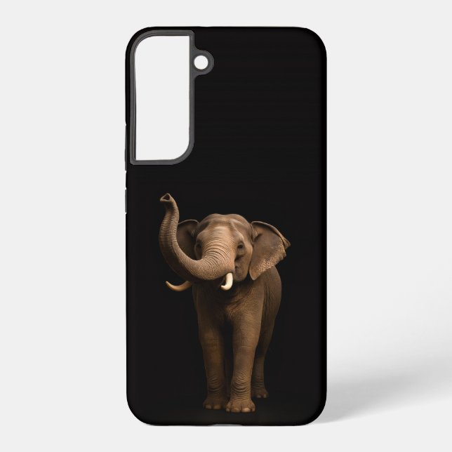 Black 4 Luxe Galaxy S22 Plus, Mighty Elephant Samsung Galaxy S22+ Case (Back)