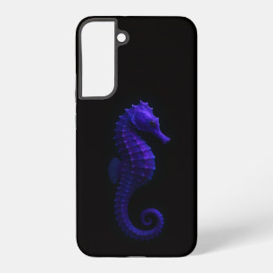 Black 4 Luxe Galaxy S22 Plus, Violet Blue Seahorse Samsung Galaxy Case