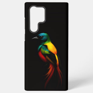 Black 4 Luxe Galaxy S22 Ultra Case, Rainbow Bird Samsung Galaxy Case