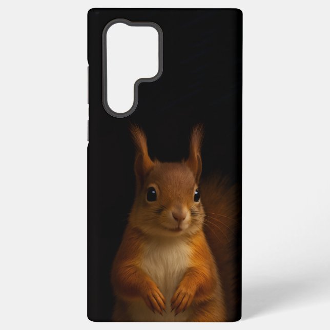 Black 4 Luxe Galaxy S22 Ultra Case, Red Squirrel Samsung Galaxy S22 Ultra Case (Back)
