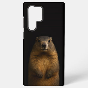 Black 4 Luxe Galaxy S22 Ultra, Fluffy Marmot Samsung Galaxy Case