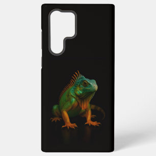 Black 4 Luxe Galaxy S22 Ultra, Green Iguana Samsung Galaxy Case