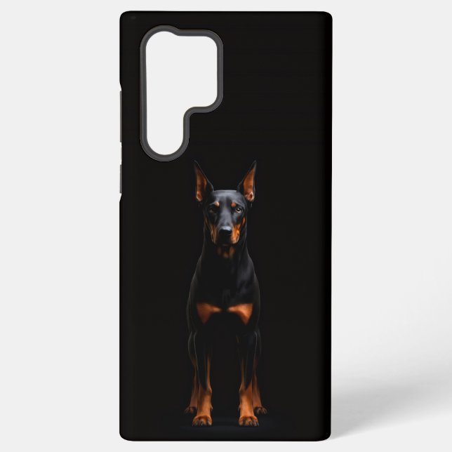 Black 4 Luxe Galaxy S22 Ultra, Guardian Doberman Samsung Galaxy S22 Ultra Case (Back)
