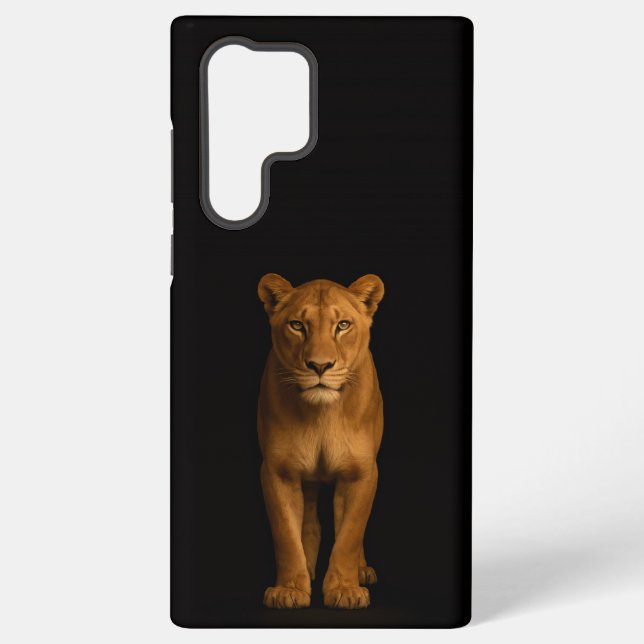 Black 4 Luxe Galaxy S22 Ultra, Noble Lioness Samsung Galaxy S22 Ultra Case (Back)