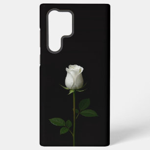 Black 4 Luxe Galaxy S22 Ultra, Pure White Rose Samsung Galaxy Case