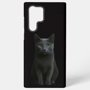 Black 4 Luxe Galaxy S22 Ultra, Russian Blue Cat Samsung Galaxy Case