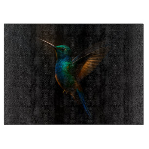 Black 4 Luxe Glass board Hummingbird in flight
