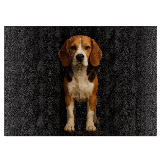 Black 4 Luxe Glass board Kind Beagle (Front)