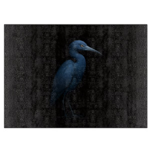 Black 4 Luxe Glass board Little Blue Heron