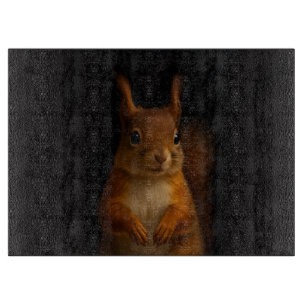 Black 4 Luxe Glass board Red Squirrel