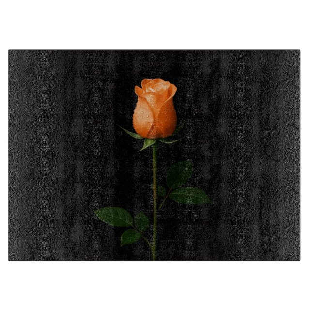 Black 4 Luxe Glass board Sunset Orange Rose (Front)