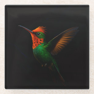 Black 4 Luxe Glass coaster, Tufted Coquette Coaster