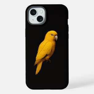 Black 4 Luxe, Golden Parakeet iPhone 15 Plus Case