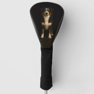 Black 4 Luxe Golf Driver Cover, Aussie Shepherd Golf Head Cover