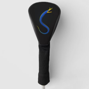 Black 4 Luxe Golf Driver Cover, Blue Ribbon Eel Head Cover