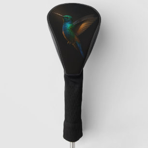 Black 4 Luxe Golf Driver Cover, Flying Hummingbird Golf Head Cover