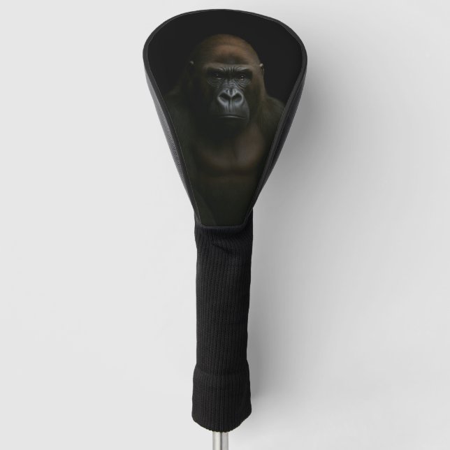 Black 4 Luxe Golf Driver Cover, Gorilla Golf Head Cover (Front)