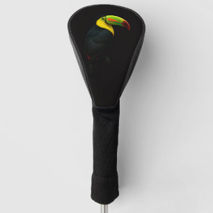 Black 4 Luxe Golf Driver Cover, Keel Billed Tucan Golf Head Cover