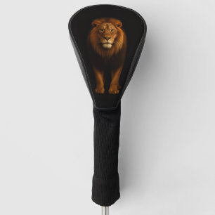 Black 4 Luxe Golf Driver Cover, Majestic Lion Head Cover