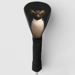 Black 4 Luxe Golf Driver Cover, Rockhopper Penguin Head Cover