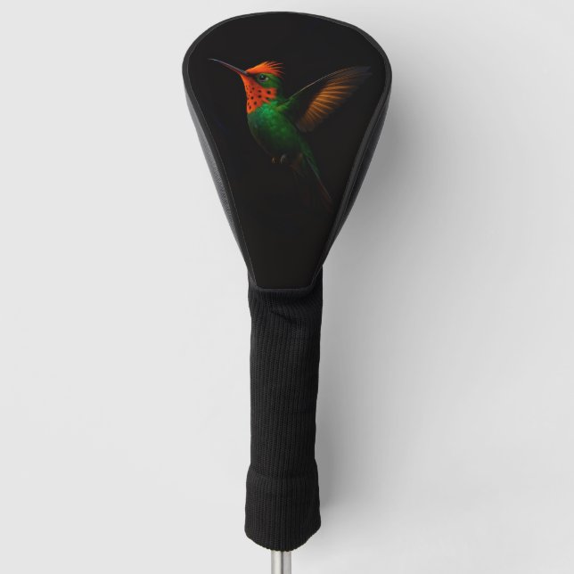 Black 4 Luxe Golf Driver Cover, Tufted Coquette Golf Head Cover (Front)
