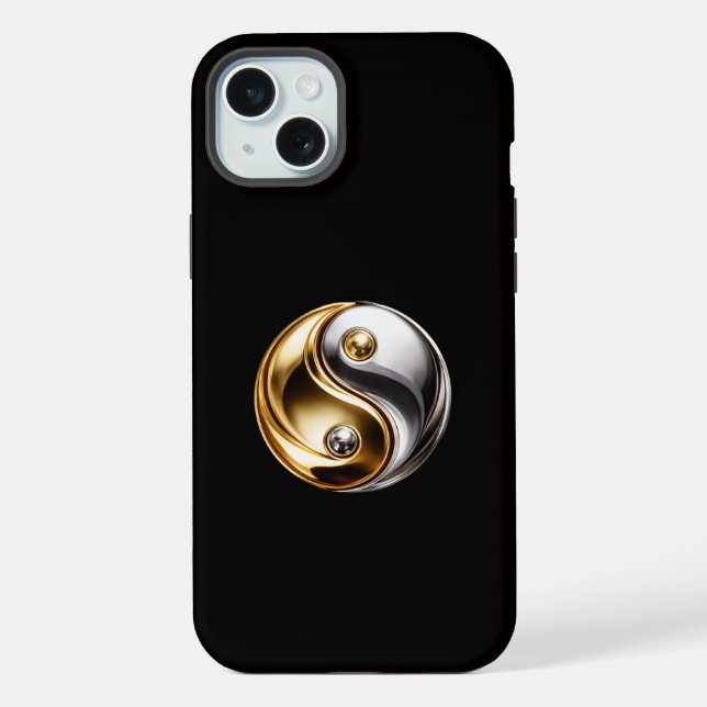 Black 4 Luxe, Harmony Yin Yang iPhone 15 Plus Case (Back)