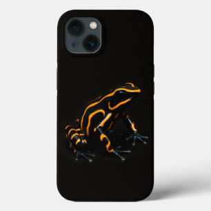 Black 4 Luxe iPhone 13 Case, Black Orange Frog Case