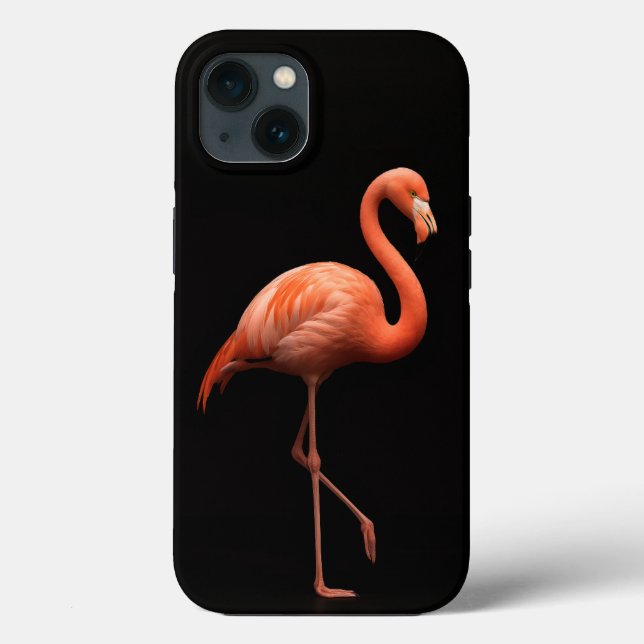 Black 4 Luxe iPhone 13 Case, Pink Flamingo Case-Mate iPhone Case (Back)