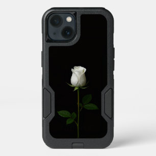 Black 4 Luxe  iPhone 13 Case, Pure White Rose