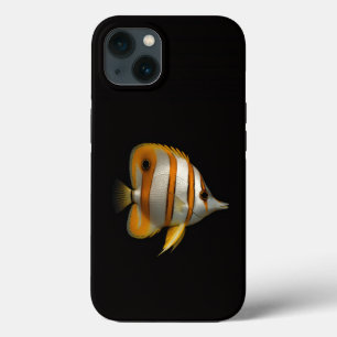 Black 4 Luxe iPhone 13 case, Reef Butterflyfish iPhone 13 Case