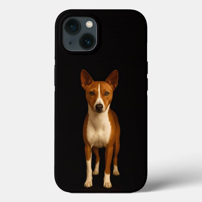 Black 4 Luxe iPhone 13, Classy Basenji Dog Case-Mate iPhone Case (Back)