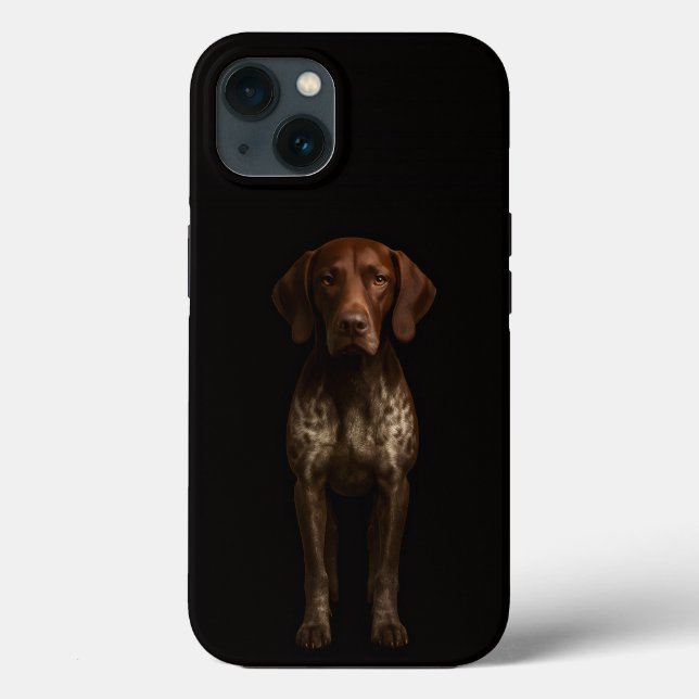 Black 4 Luxe iPhone 13, German Pointer Dog Case-Mate iPhone Case (Back)