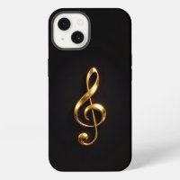 Black 4 Luxe iPhone 13, Golden Treble Clef