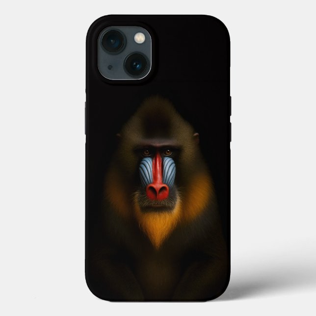 Black 4 Luxe iPhone 13, Mandrill Monkey Case-Mate iPhone Case (Back)