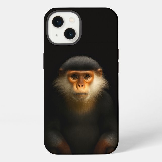 Black 4 Luxe iPhone 13, Red Douc Langur Case (Back)