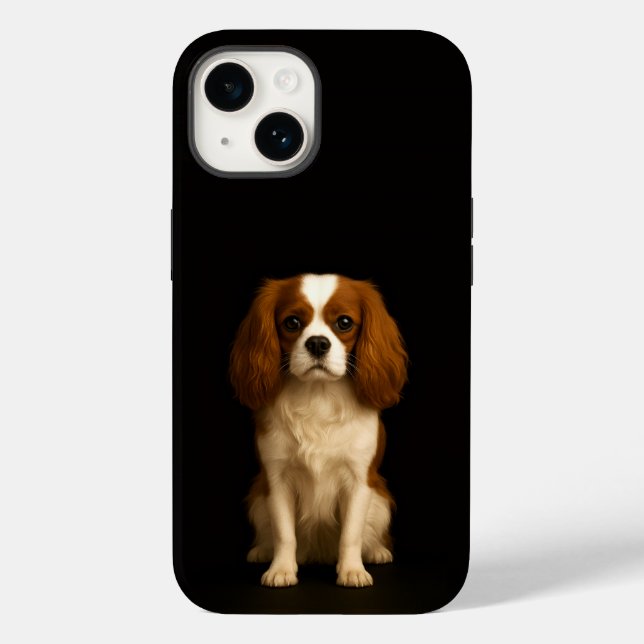 Black 4 Luxe iPhone 14 Mate, Cavalier Spaniel Case-Mate iPhone Case (Back)