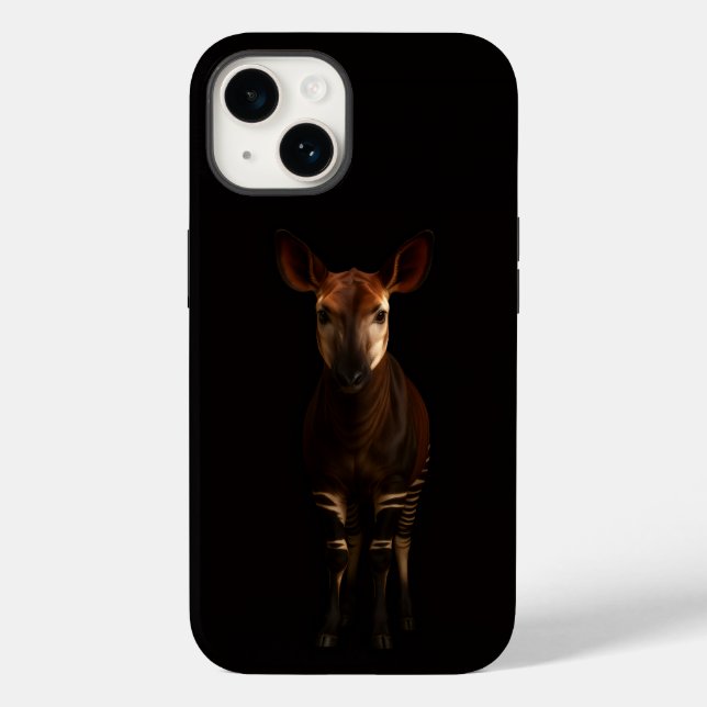 Black 4 Luxe iPhone 14 Mate, Forest Okapi Case-Mate iPhone Case (Back)