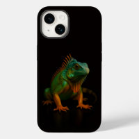 Black 4 Luxe iPhone 14 Mate, Green Iguana