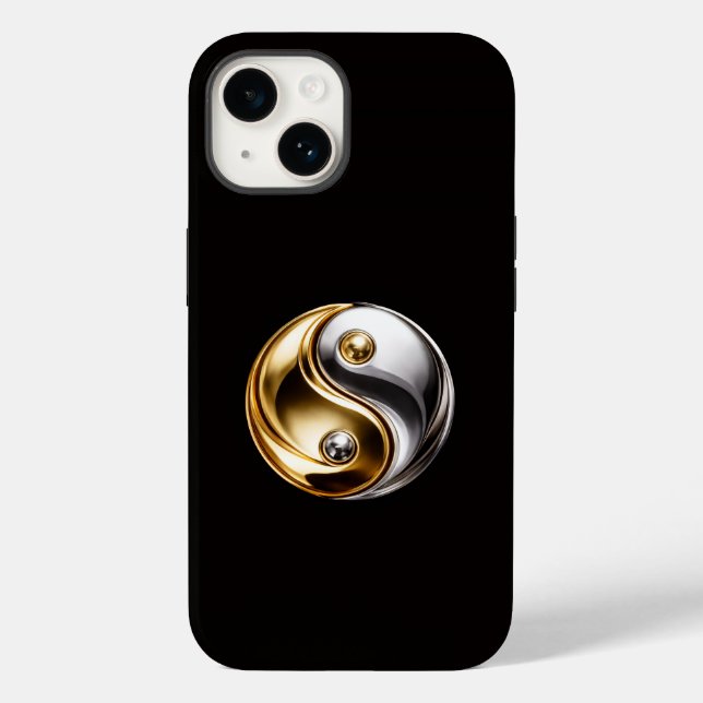 Black 4 Luxe iPhone 14 Mate, Harmony Yin Yang Case-Mate iPhone Case (Back)